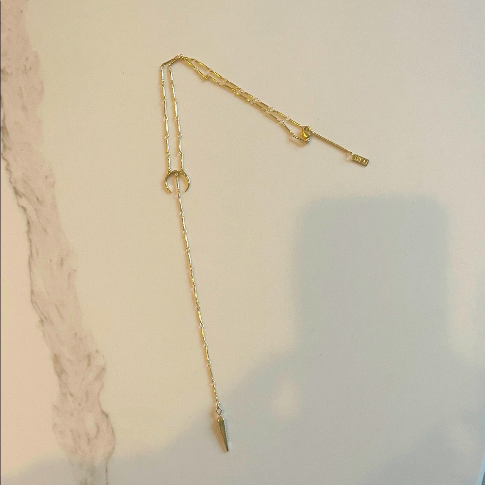 Luv AJ Lariat Necklace, Gold Plated